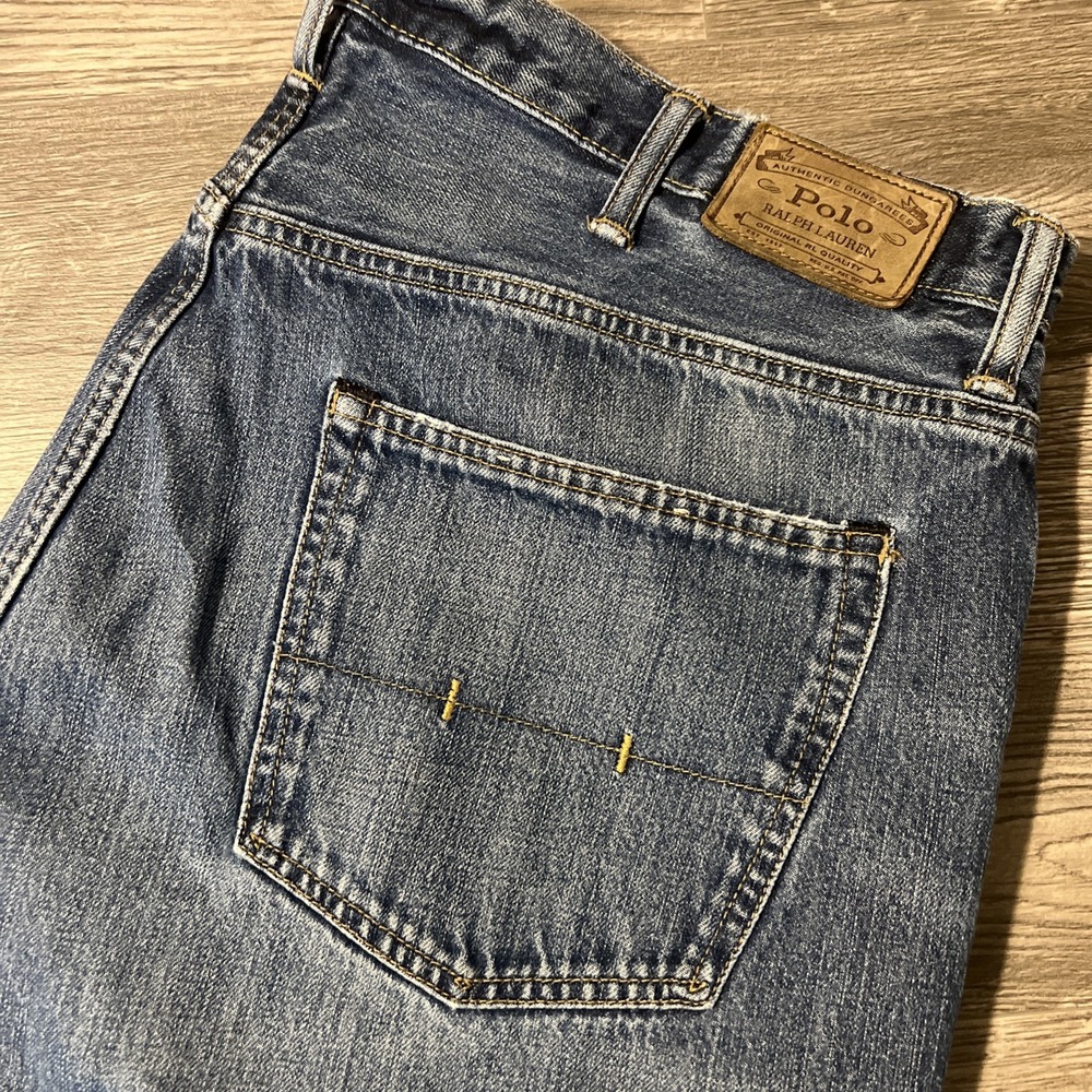 Polo Ralph Lauren Hampton Relaxed Straight Medium Wash Blue Jeans Size 44Bx32